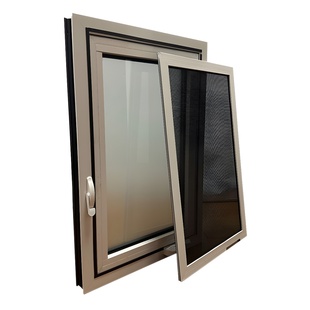Shanghai Door and Window Manufacturer Broken Bridge Aluminum Doors and Windows American Two-Color Hand-Cranked Casement Windows Removable Magnetic Screen Windows