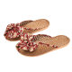 New Summer Rattan Grass Woven Linen Slippers Women's Korean-style Bow Bamboo Slippers Home Cool Slippers