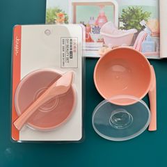kinepin Today's Exquisite Beauty Set 3-Piece Face Mask Bowl, Face Mask Stick Bowl Cover, HDIY Eco-Friendly Household Wholesale