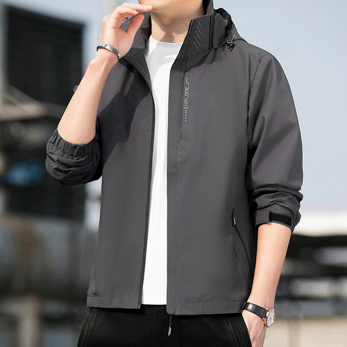 Couple Style Outdoor Jackets Spring and Autumn New Men's and Women's Coats Removable Hood Waterproof Jackets Couples
