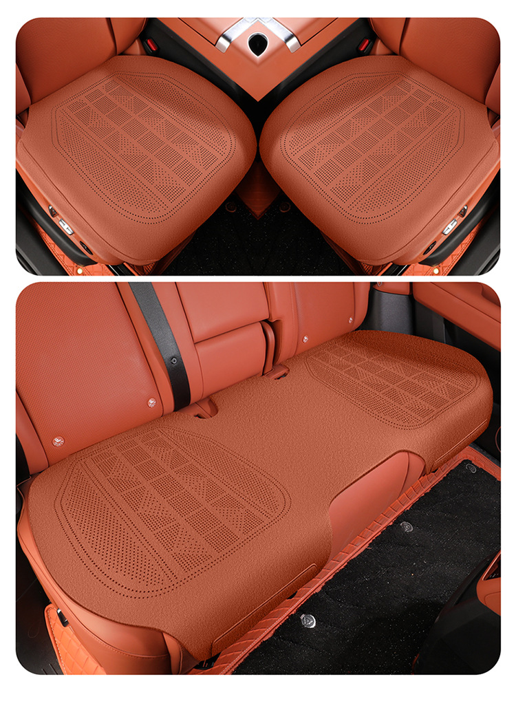 Faux Suede All-Season Car Seat Cushion, High-End Seat Cover, Ultra-Thin Full Surround, Breathable Summer Seat Cover