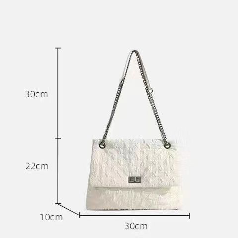 Borsa a spalla elegante a quadri con catena per donna capiente_voghion.com