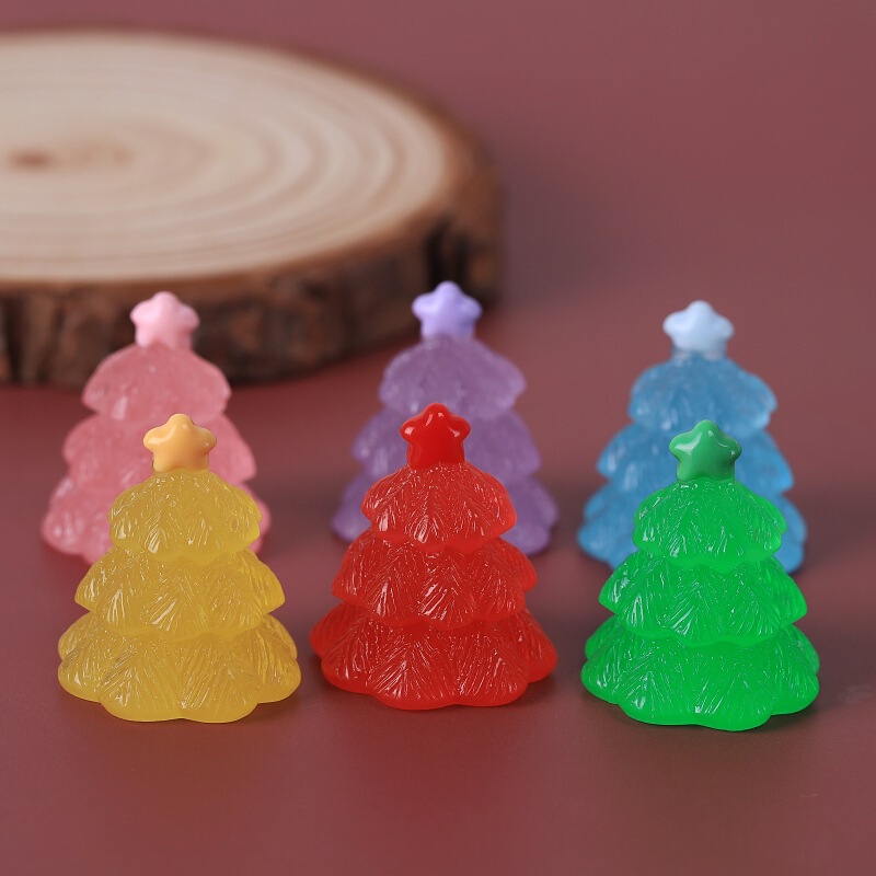 発光立体クリスマスツリー装飾品 diy 樹脂装飾品キーホルダーペンダント手作り材料クロスボーダーサプライ|undefined