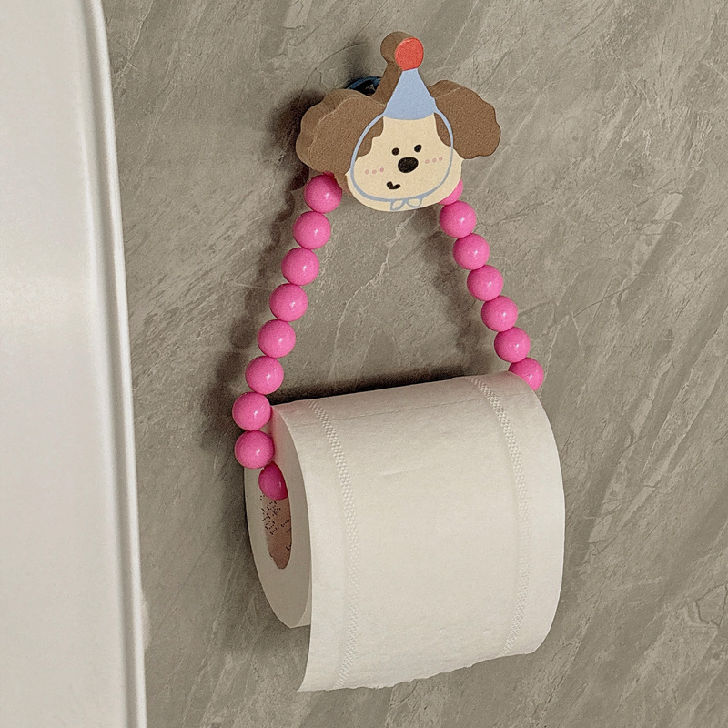 新しいかわいいクリエイティブペーパータオルホルダートイレットペーパーハンガー収納ラックパンチフリートイレットペーパーハンギングペーパーホルダー|undefined
