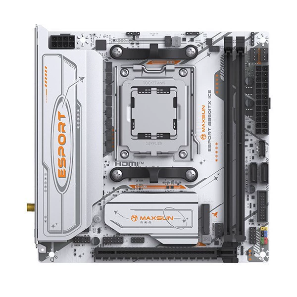 MS-eSport B850ITX WIFI ICE CPU 7800X3D/9800X3D/9700X AMDB850