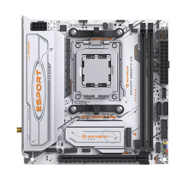 MS-eSport B850ITX WIFI ICE CPU 7800X3D/9800X3D/9700X AMDB850