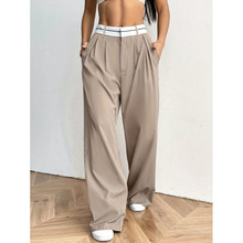 F 45060 Loose Suit Wide-leg Pants ������װ���ȿ�����ͨŷ