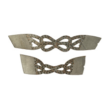 厂家直供2025年新款凉鞋鞋面烫钻半成品配件批发加工定制