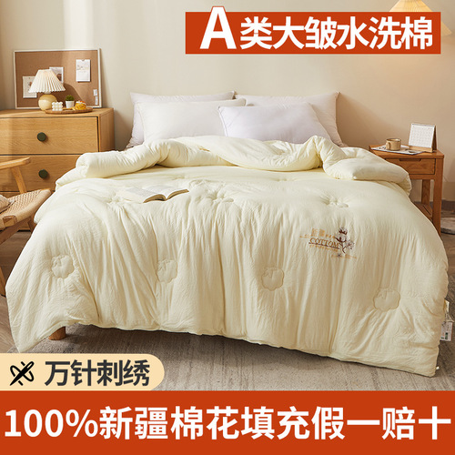 Xinjiang Cotton Washed Cotton Mattress Pad Cotton Filling Spring and Autumn Single and Double Size Quilt Plus Warmth Pure Cotton Winter Quilt Core