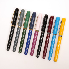 9063 永生オフィス ビジネス万年筆 メタル 0.38mm ダークチップ 刻印可能 ハードペン 書道級試験専用