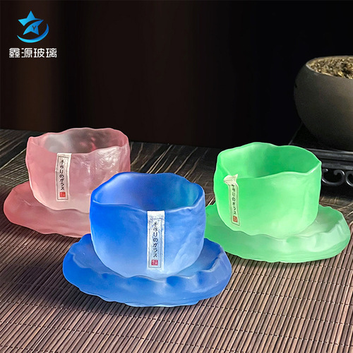 Master cup, Japanese pink lady’s small tea cup, national trend sake cup, glass cup, tea cup, frozen roasted aroma cup