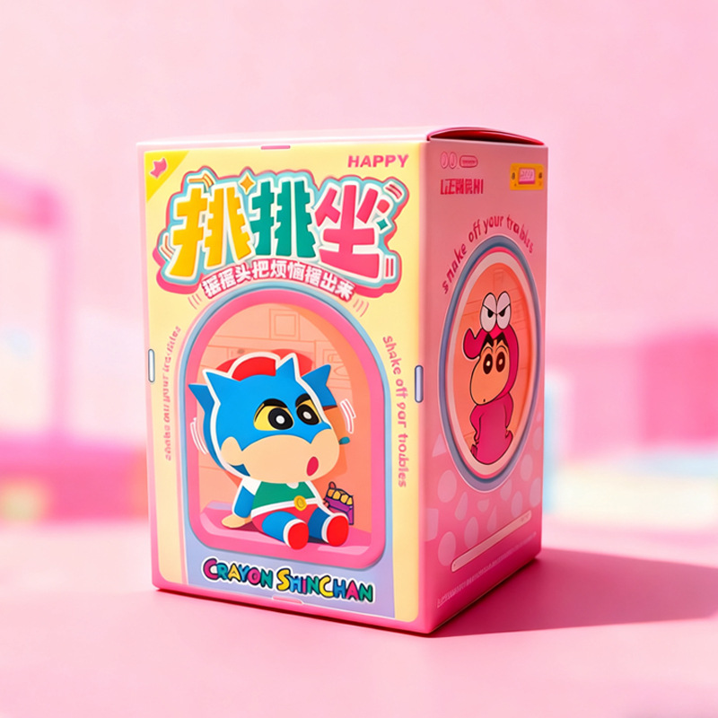 Crayon Shin-chan-Sitting in rows and moving head ornaments blind box (single)