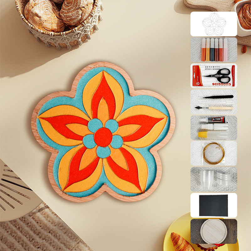 Materiales tradicionales hechos a mano Jintao Landiy pintura de esmalte novatos tazas esteras estudiantes activos cultura cultural inmaterial