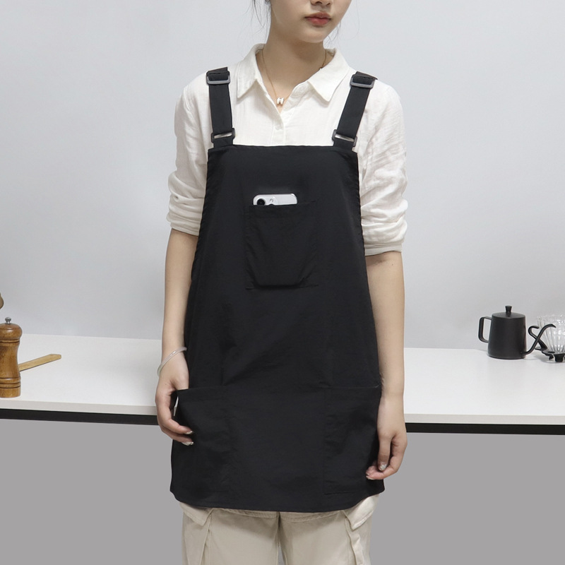 Delantal de nylon transfronterizo caballo clip ropa de trabajo cocina de moda casera coreana cintura hombre y mujer chaleco delantal impermeable