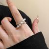 Design fashionable universal advanced adjustable ring from pearl, french style, on index finger, high-quality style