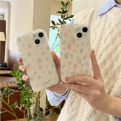 滿屏碎花英文適用iPhone14小眾12ProMax手機殼蘋果13新款11防摔女