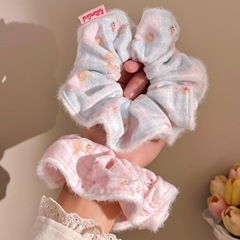 超仙の高品質のプリントのブタの大腸のポニーテールの髪輪の花の団子の頭の縄の気質のフランスの髪飾りの女性の韓国式