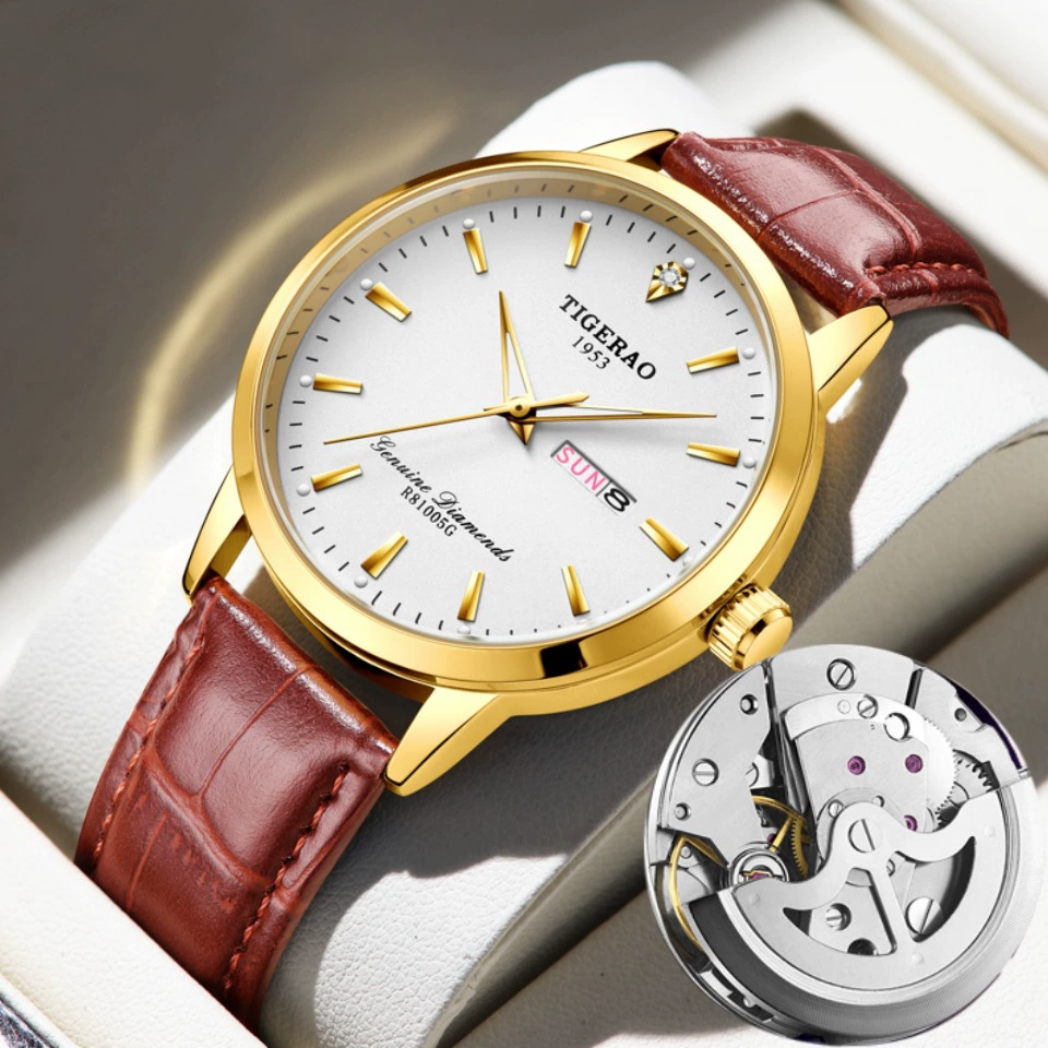Mechanical waterproof swiss watch, quartz calendar, fully automatic