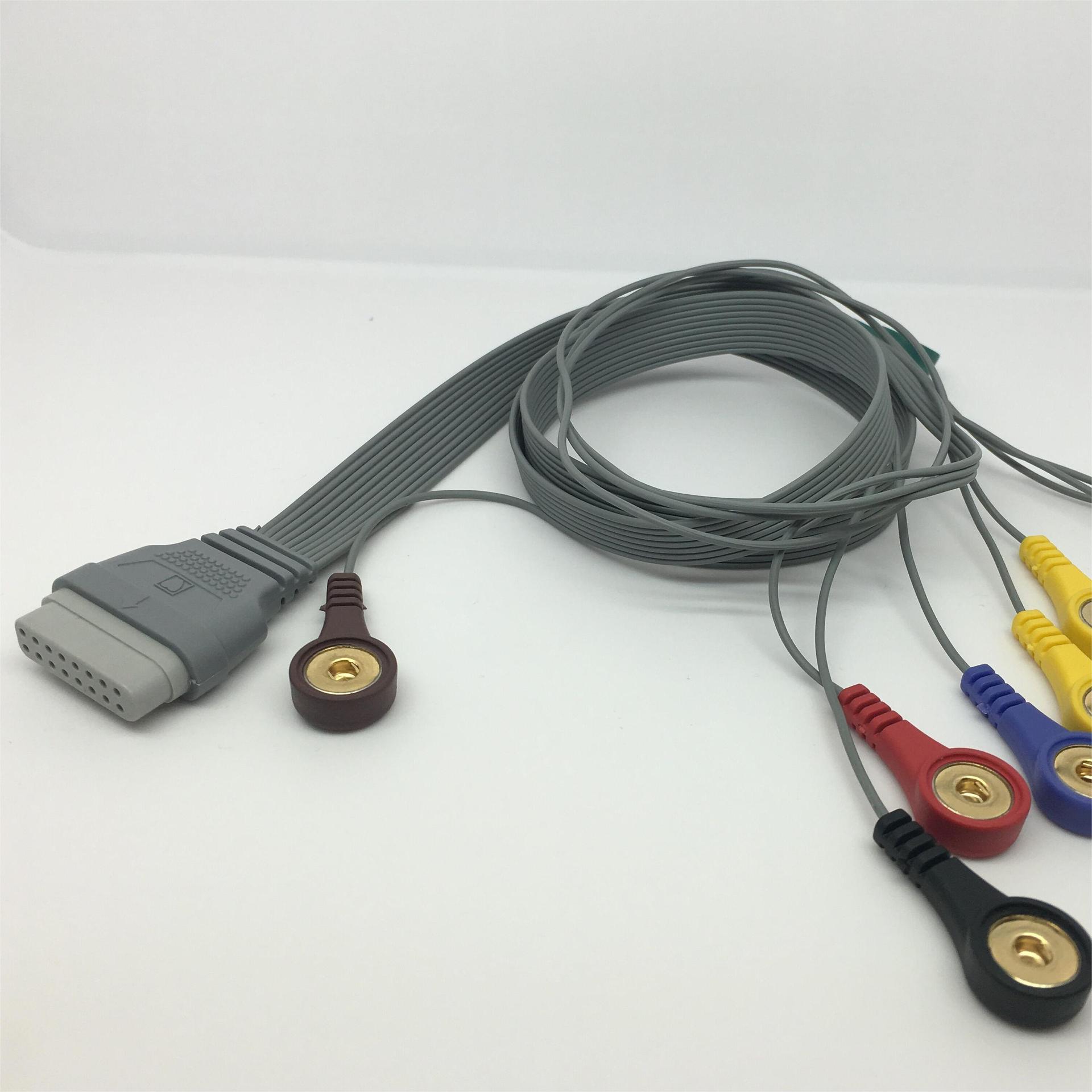 理邦SE-2012/方形16pin/一体式动态10导联线/扣式/欧标|ru