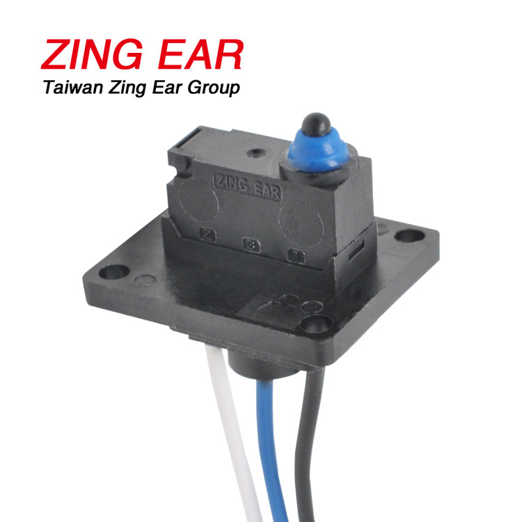 厂家供G303R带电阻汽车充电枪防水微动开关 充电口盖微动开关带线