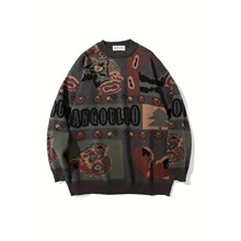 A 87741 Retro Jacquard Knit Sweater �͹��Ứᘿ���