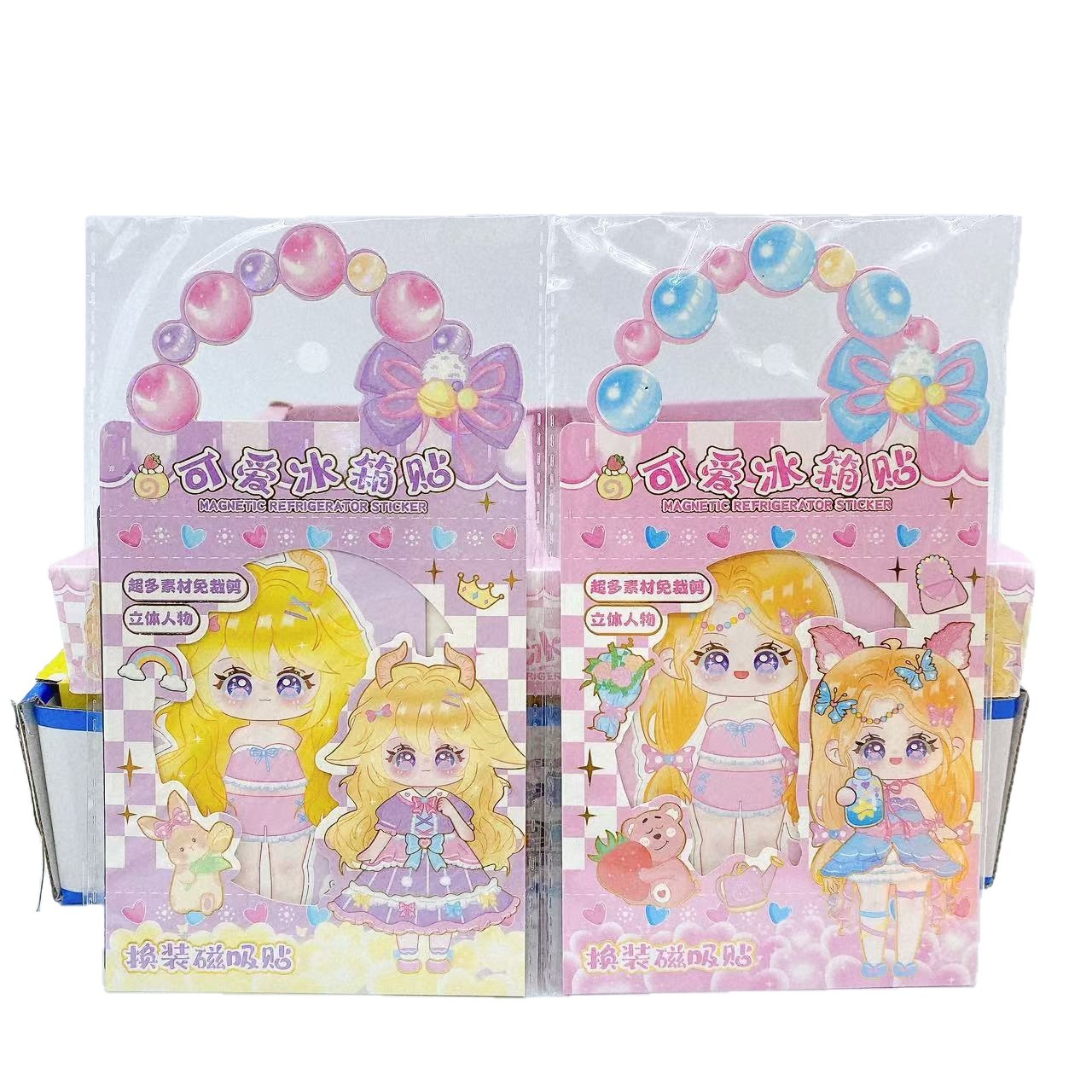 Princesas de succión magnética pegatinas de cambio de ropa pegatinas de refrigerador dibujos animados lindos escenas de libro tranquilo pegatinas hechas a mano DIY pegatinas de travestido para chicas jugar image 6