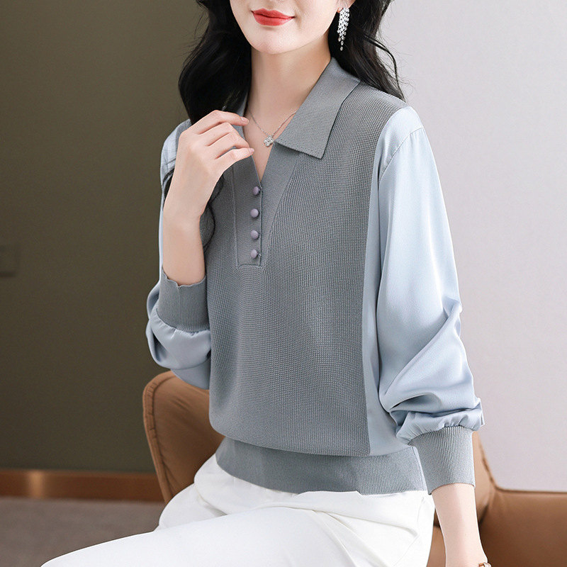 品牌同款冰丝羊毛针织衫女高端时尚简约秋季上衣洋气显瘦百搭小衫