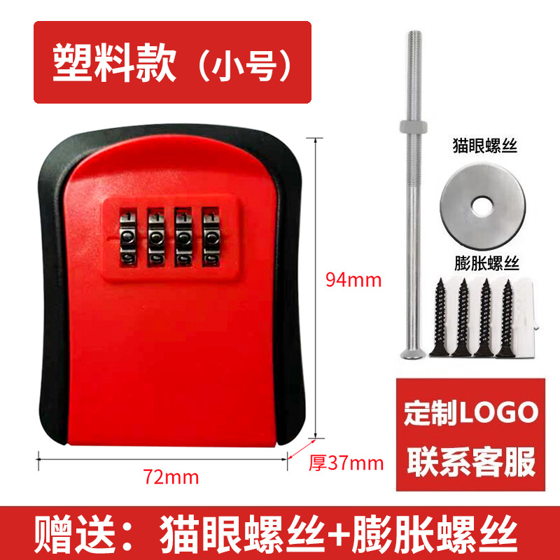 플라스틱 소형 빨간색(사용자 정의 가능 + 장착 나사 포함)