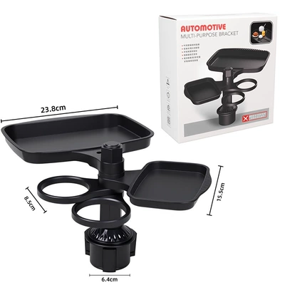 Holder, Coffee Drink Storage Rack, Car cup holder/beverage holder - black-double-tray-double-cup-holder