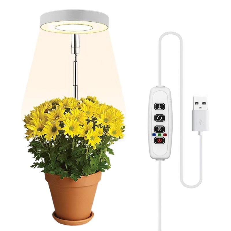 Lámpara de crecimiento de plantas Amazon, luz de relleno suculenta de espectro completo, lámpara de planta de sincronización fotoeléctrica retráctil para balcón