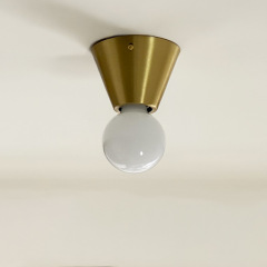 北歐全銅現代簡約個性藝術玄關走廊過道裝飾吸頂燈金色商用櫥窗燈