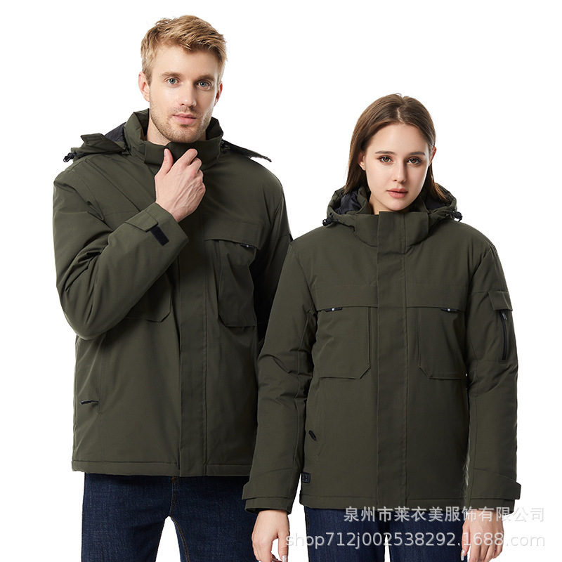 クロスボーダー知能発熱綿服三色フード付き突撃服usb恒温電熱綿服メーカー直販|undefined