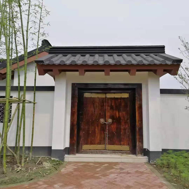 宜春仿古彩石金属瓦厂家 博古大小翘脚中式风格徽派建筑围墙