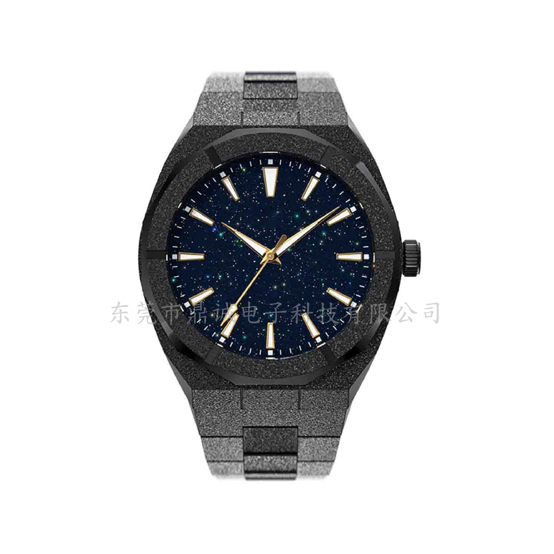 Nuevo reloj de cuarzo de acero inoxidable PR transfronterizo oro acero reloj de arena luz nocturna estrella reloj de hombre literalmente un