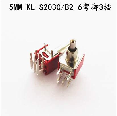 5mmボタン首振りスイッチSMTS-102C4 3脚/6脚2速測定曲げボタン1.5A|undefined