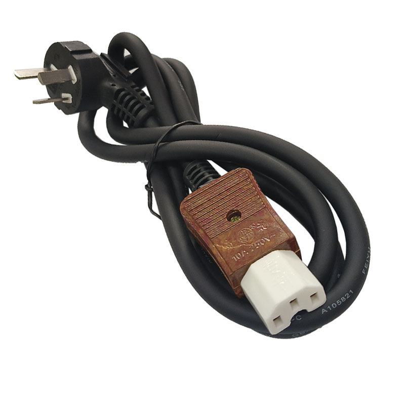 3芯奇花瓷头电饭煲电源线 橡胶线皮品字尾纯铜三孔线老式电饭锅线