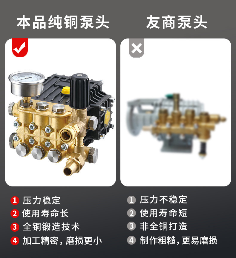 Black Cat High-Pressure Car Washing Machine 220V380 Commercial High-Power Industrial Farm Car Wash Shop Ultra-High-Pressure Cleaning Machine