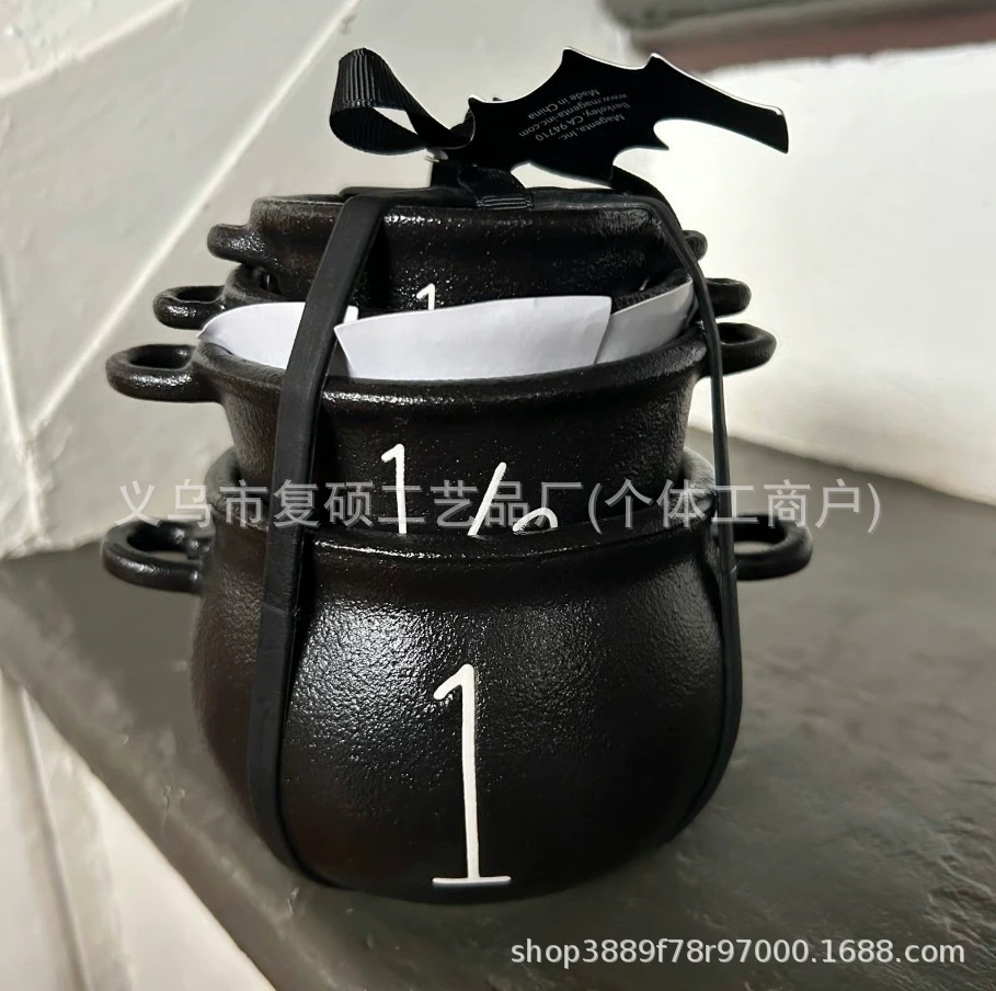 Новый трансграничный продукт Rae Dunn Black Cauldron Мерные стаканчики черный котел мерный стакан