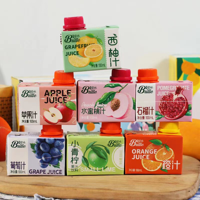 Jialebilin Juice 100ml Orange Juice Apple Juice Sour Plum Soup Grapefruit Juice genuine goods Low Fat Concentrated Juice Beverage