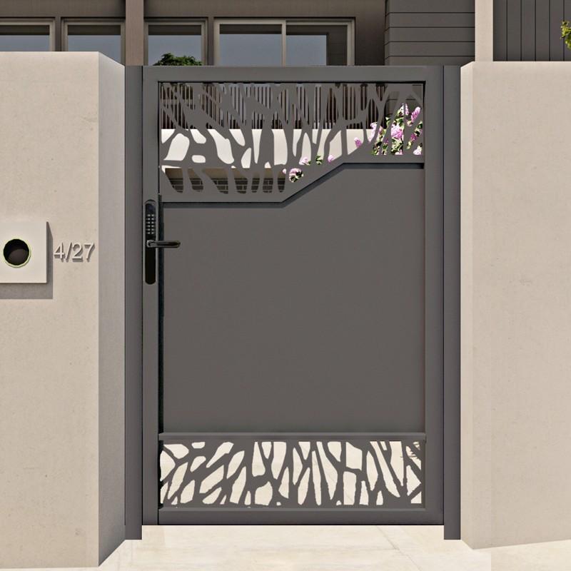 Wrought Iron Courtyard Chinese-Style Stainless Steel Villa Gate B&B Garden Yard Gate Double Entrance Single Entrance