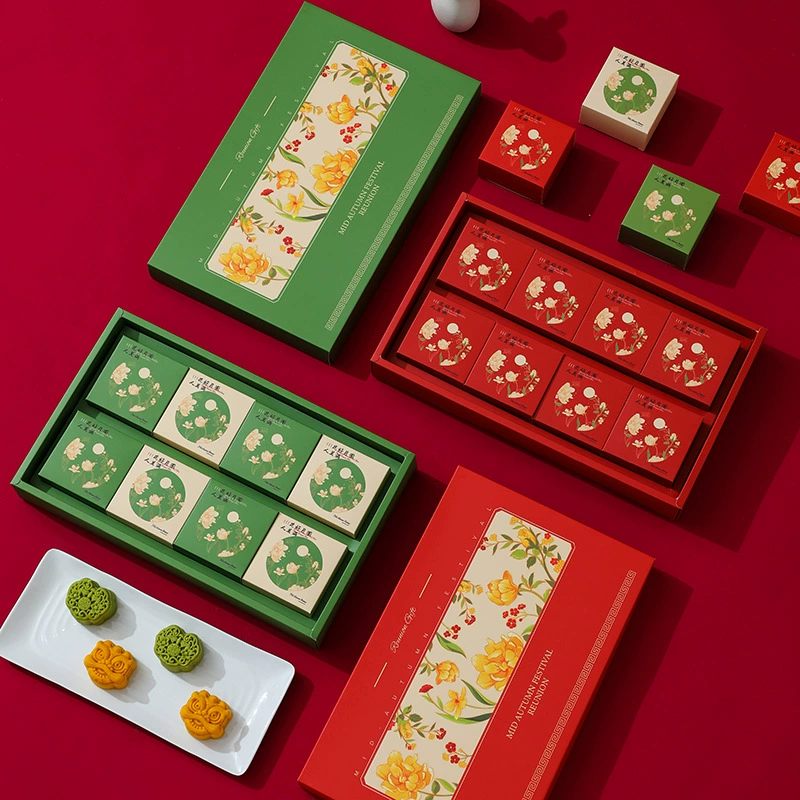 Праздник середины осени Подарочная коробка для лунного торта 6/8 штук коробка для выпечки праздничный подарок изысканная коробка для лунного торта десертная Кондитерская коробка