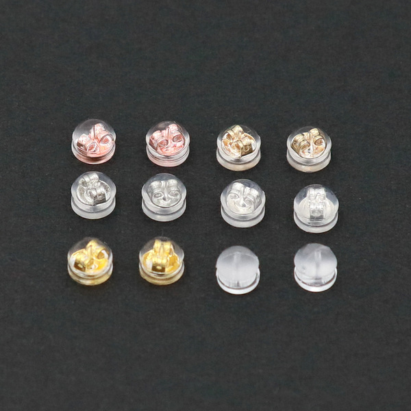 Transparent silicone non-slip earrings