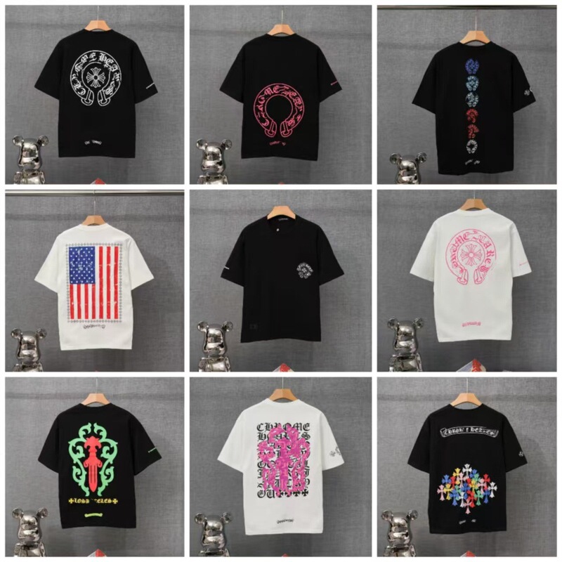 Ch Cro Correct Edition Chest Pocket 2026 Summer Hot-Selling Collection Wholesale Printed Short Sleeve T-Shirt Dropshipping