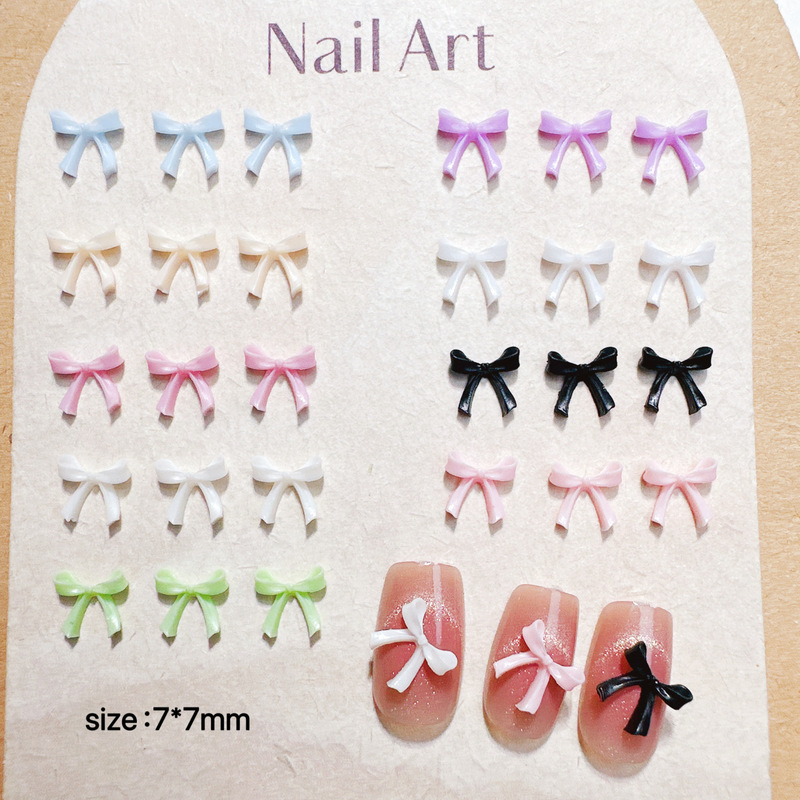 Internet Celebrity Mini Bow Tie Nail Art Resin Colorful Nail Accessories Simple Black and White Nail Rhinestones Internet Celebrity Mini Bow Tie Nail Art Resin Colorful Nail Accessories Simple Black and White Nail Rhinestones
