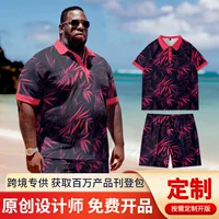 CP12422A18 новый европейский и американский стиль рубашка POLO свободный отдых улица прилив шорты с короткими рукавами большого размера мужская одежда