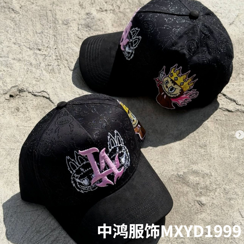 Tendencia transfronteriza hip hop Dandy Dandy sombrero con letras de diamante sombrero de pato doblado a lo largo del sombrero de béisbol
