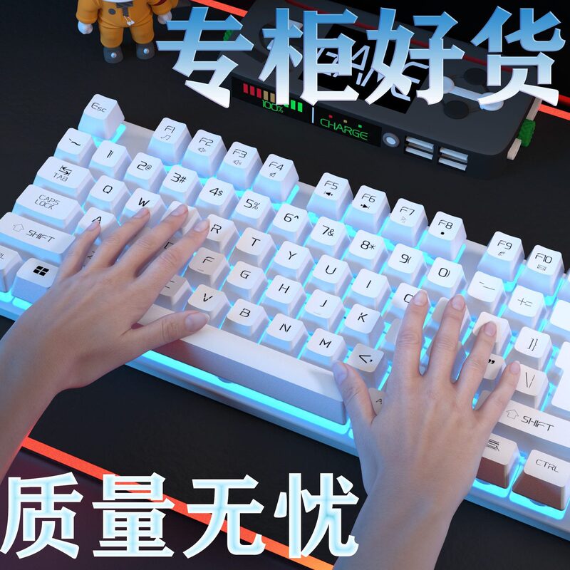Keyboard, Mechanical Keyboard Feel, Mouse Set, Universal for Desktop and Laptop, High Aesthetic Keyboard, USB Wired Gaming