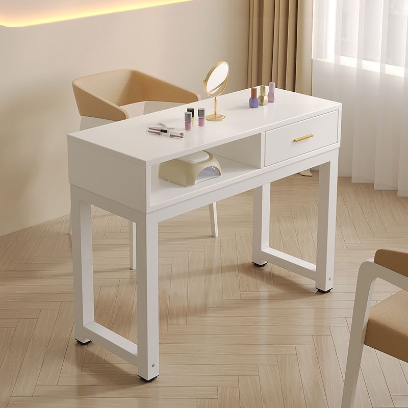 Nail table, trendy Japanese style, new model, three-person nail table, simple double-layer design with storage capacity