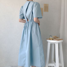 尺寸已更新 韩国chic 夏季小心机露背时尚设计感收腰连衣裙