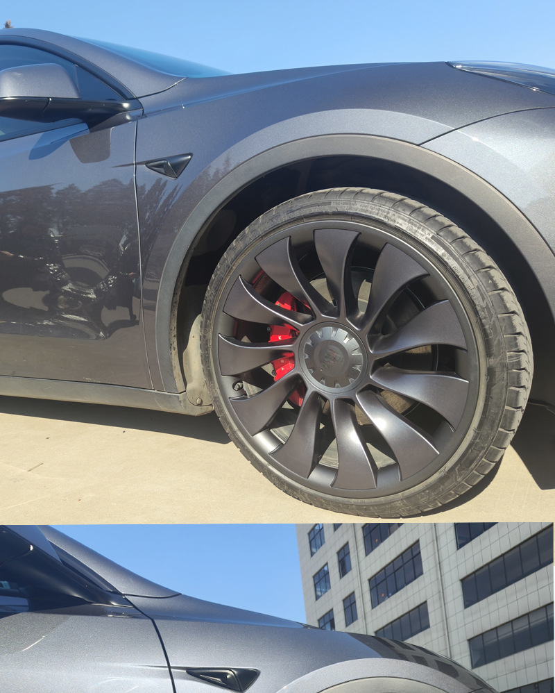 4PCS 20/21-Zoll Rad Schutzhülle Hohe Leistung Radnabe Schutz Ring Vollrand Abdeckung für Tesla Modell Y Zubehör – Detail 16